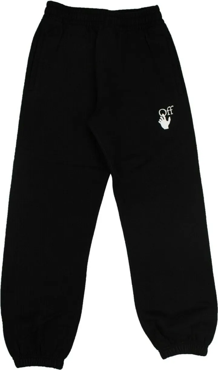Black Diag Print Sweatpants