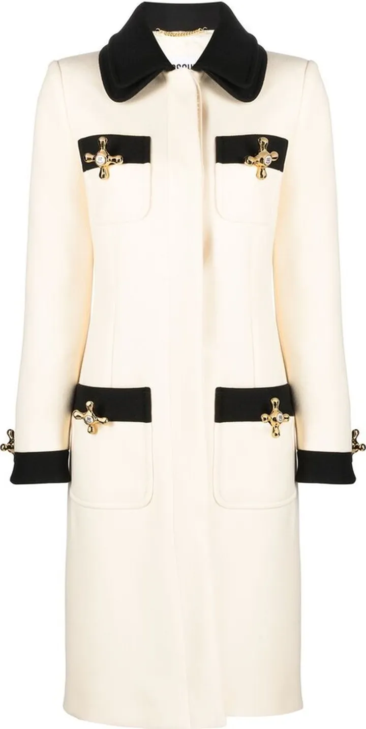 Tap-Detail Virgin Wool Coat