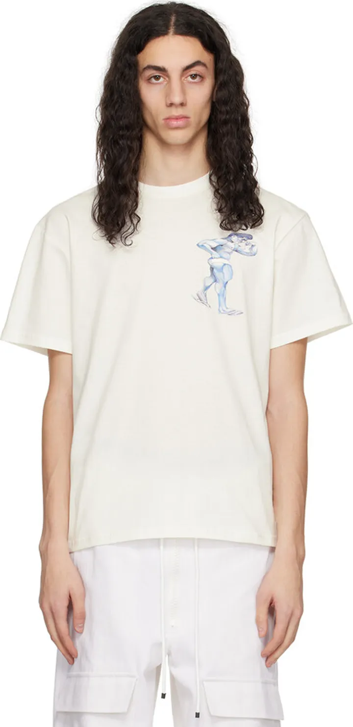 JW Anderson Off-White Placed Print T-Shirt