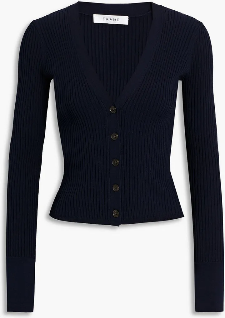 Ribbed-knit cardigan