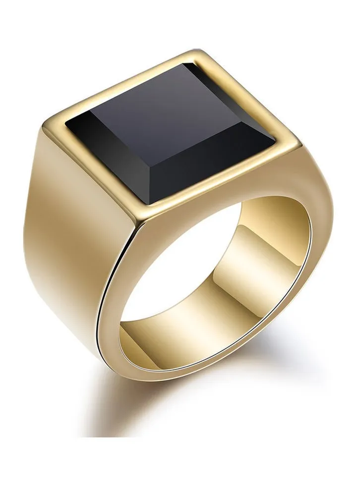 Square Shape Polish Stone Ring