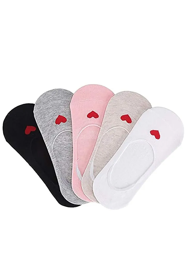 5 pairs Anti Slip Socks Kids Low Cut Ultra Soft Cotton for Girls