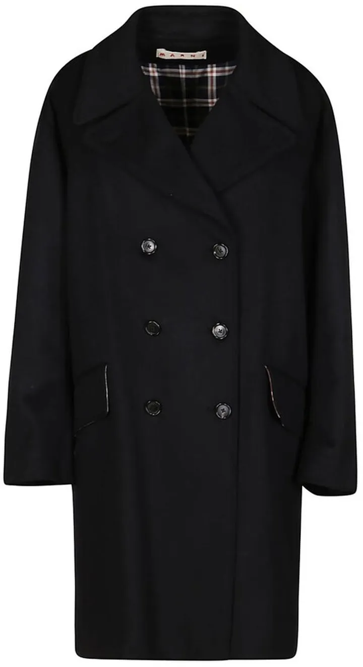 Marni Double-Breasted V-Neck Coat