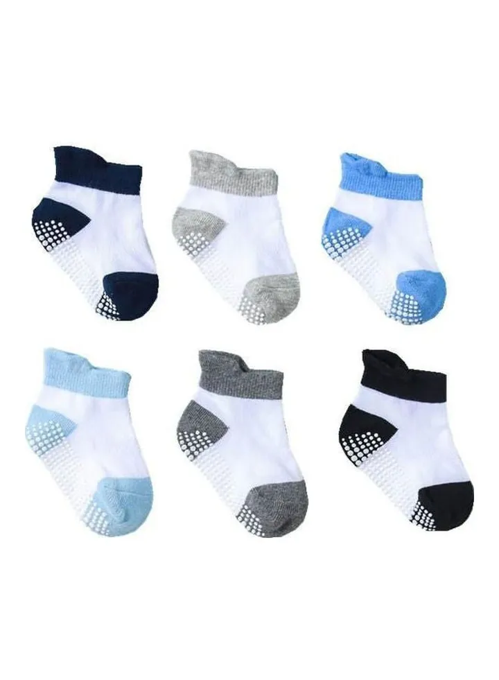 100% Cotton Antislip Socks White
