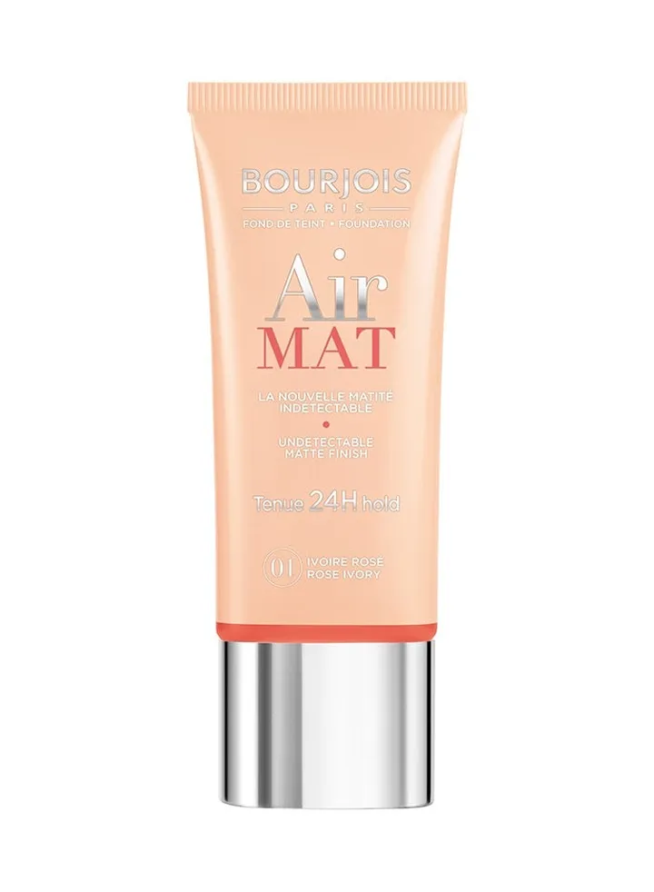 BOURJOIS AIR MAT 24H, FOUNDATION, 01 ROSE IVORY, 30 ML-1.0 FL OZ