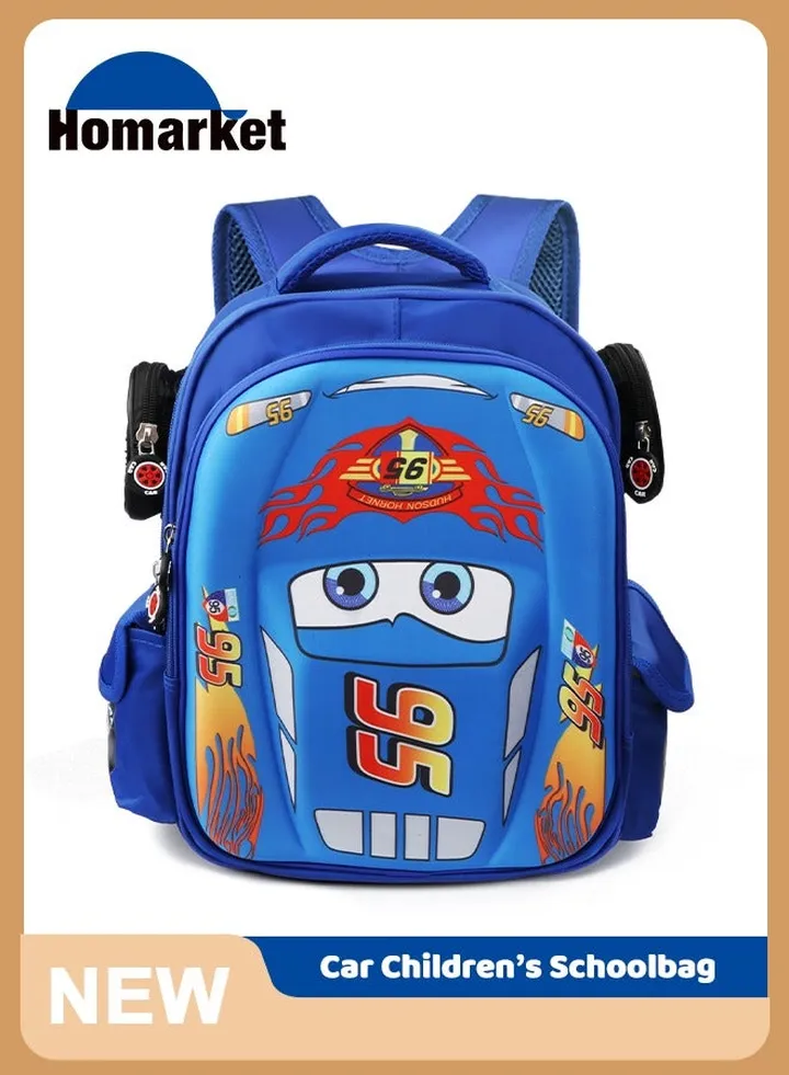 Kid Toddler Boys Girls Backpack Waterproof Cartoon Truck Car Child Snack School Bag Kindergarten Backpack,Blue