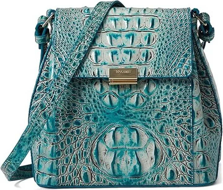 Brahmin Melbourne Margo Crossbody (Mineral Blue) Handbags
