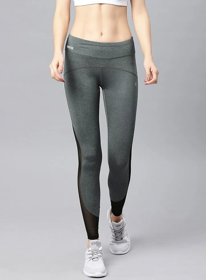 Melange Solid Tights Grey/Black