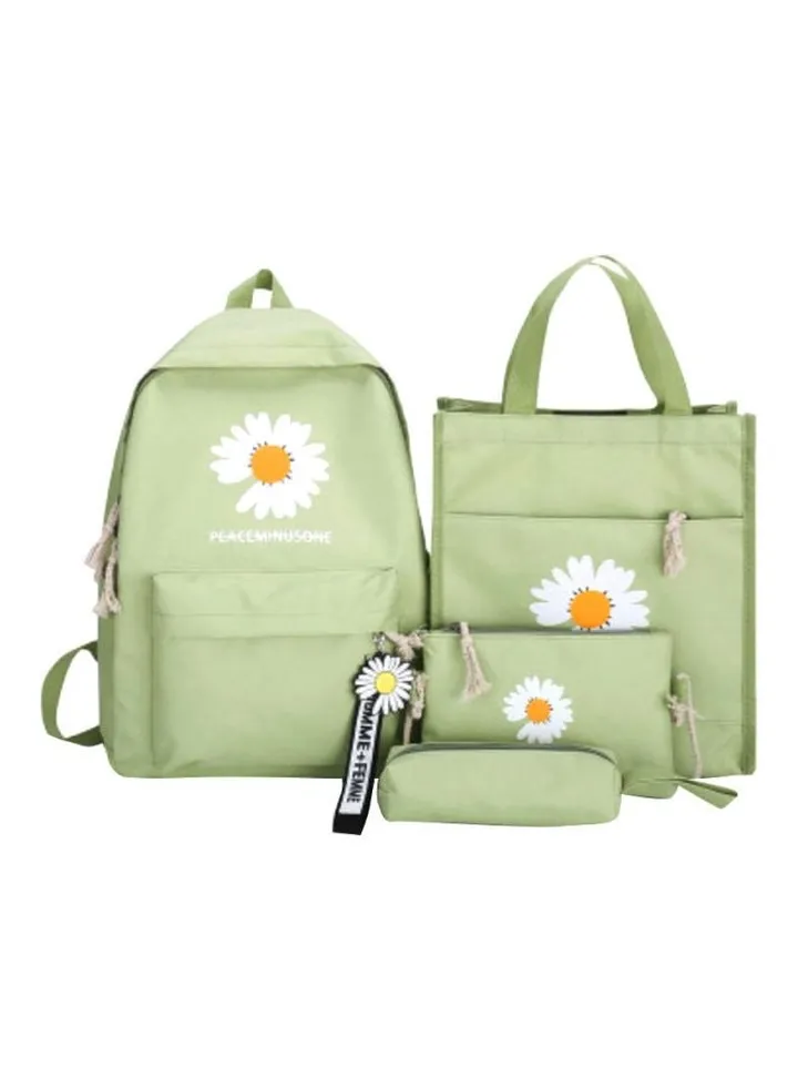 4-Piece Schoolbag Set Green