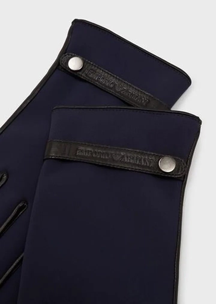 Nylon and lambskin nappa leather gloves