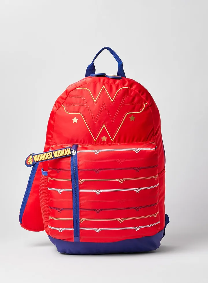Girls Wonder Woman Believe In Wonder Backpack With Pencil Case Orange