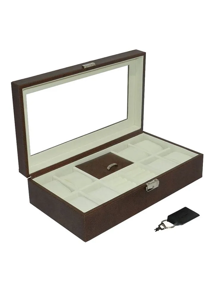 unisex Faux Leather Watches And Jewellery Box