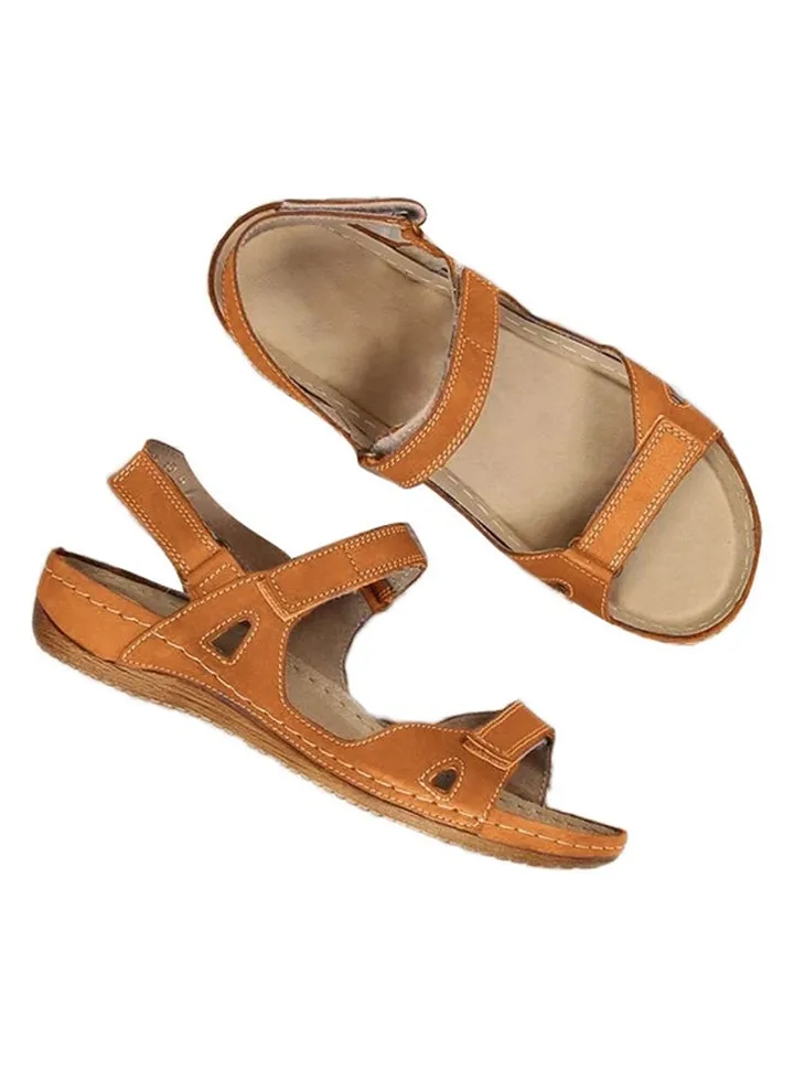 Double Strap Casual Sandals Brown