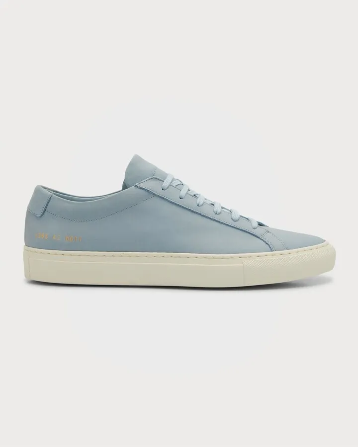 Men's Achilles Nubuck Leather Low-Top Sneakers