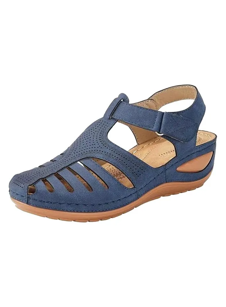 Retro Sandals Holes Shoes Blue