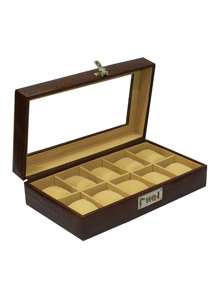 unisex Watch Organiser With Glass Top