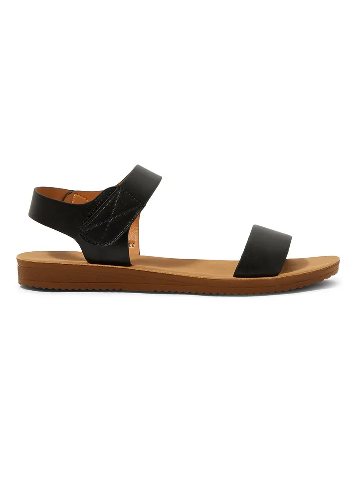 Casual Flat Sandals Black/Brown