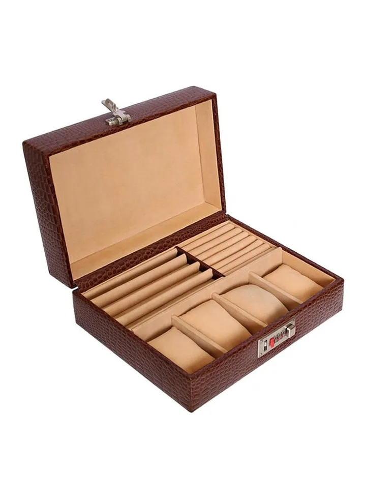 unisex Leather Watches And Jewellery Box