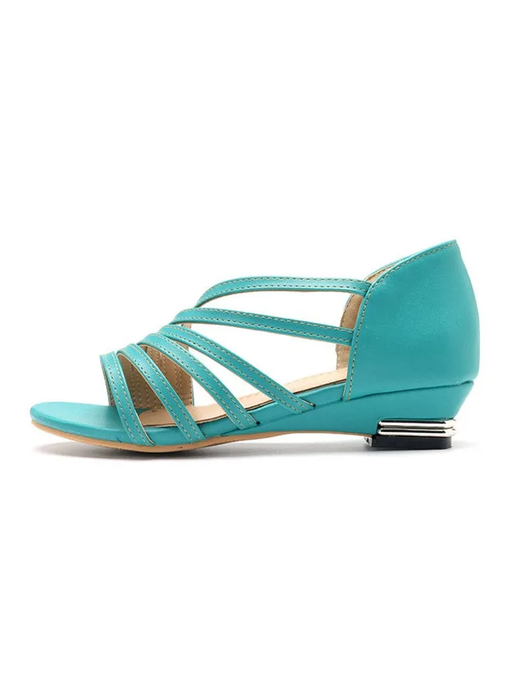 Kitten Heel Flat Shoe Green