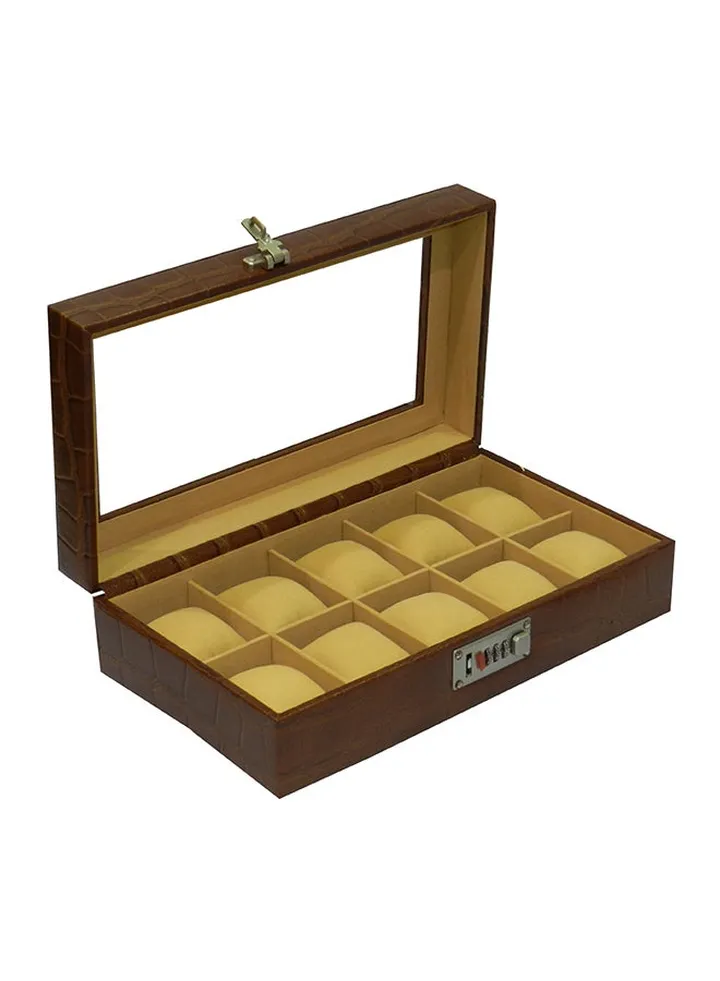 unisex Watch Organiser With Glass Top