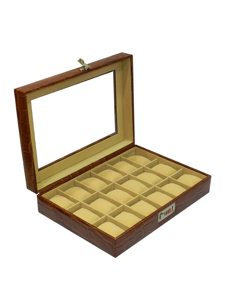 unisex Watch Organiser With Glass Top