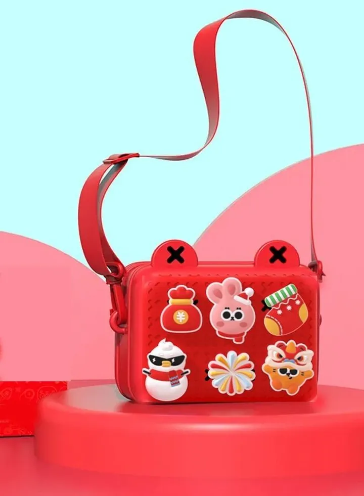 Kids Children Shoulder Bag Girls Purse for Toys Cameras Children's Birthday Gift Red