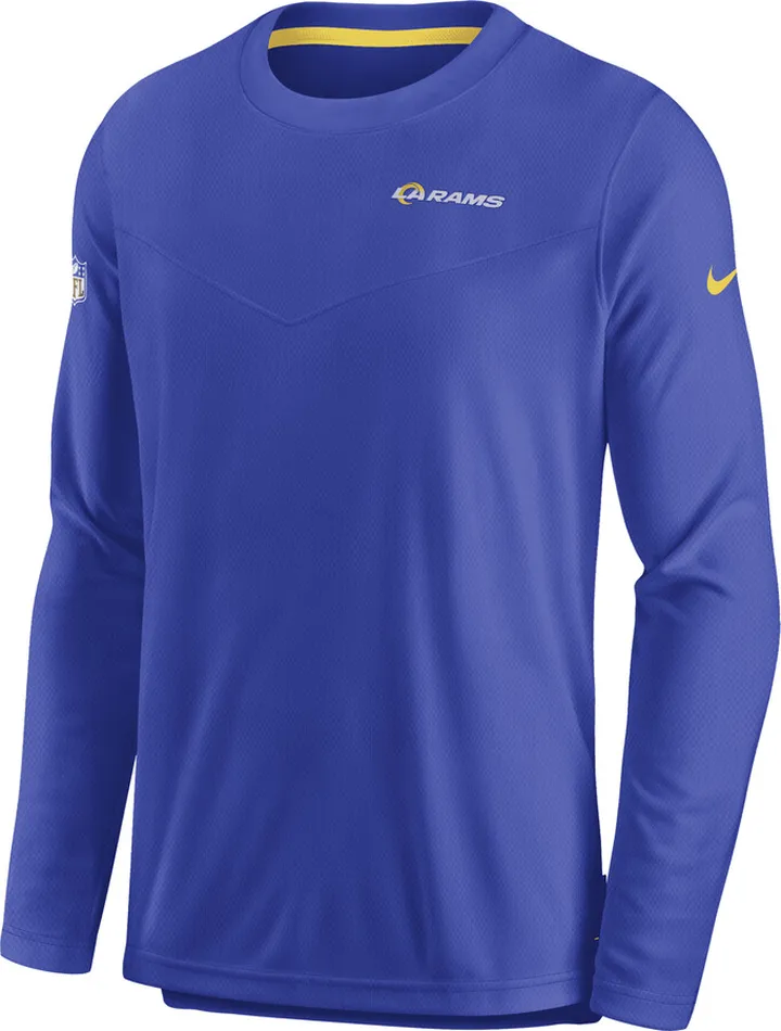 Nike Men's Dri-FIT Lockup (NFL Los Angeles Rams) Long-Sleeve Top in Blue