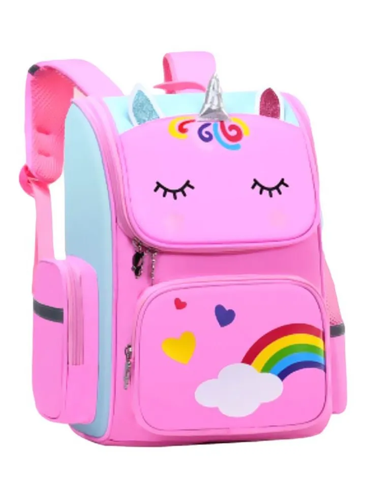 Cartoon Printed Backpack Pink/Blue/Red