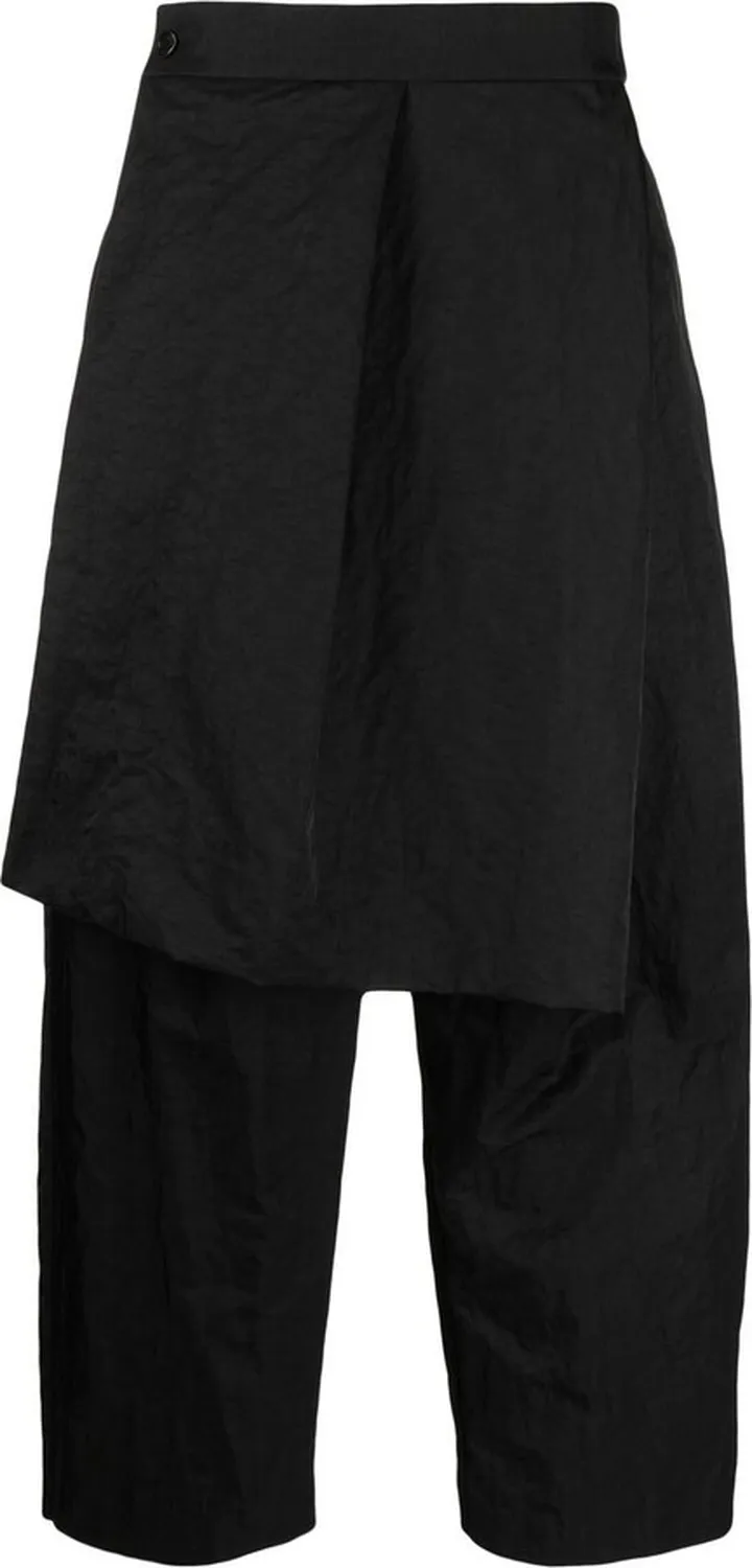Cropped Draped Trousers