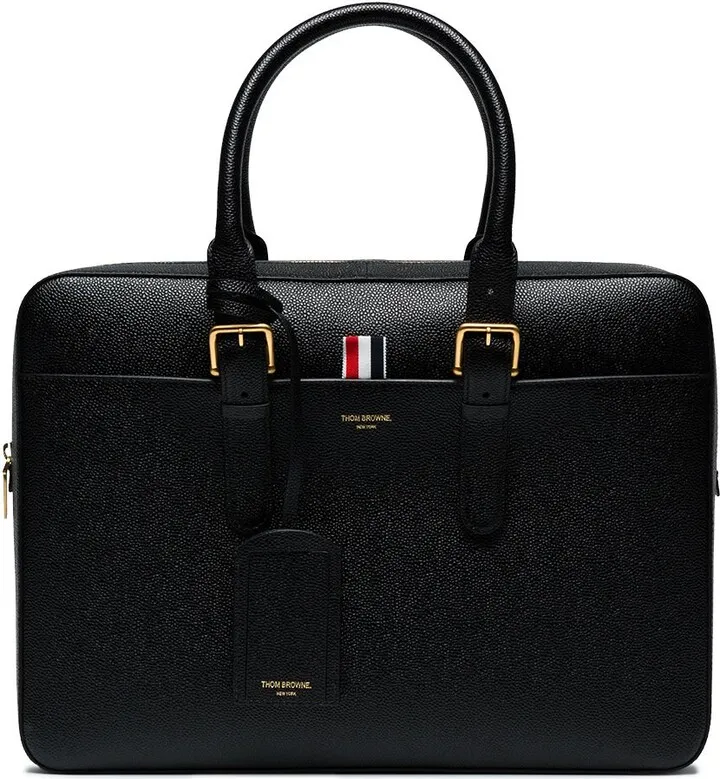 Business Bag in Black Pebble Grain