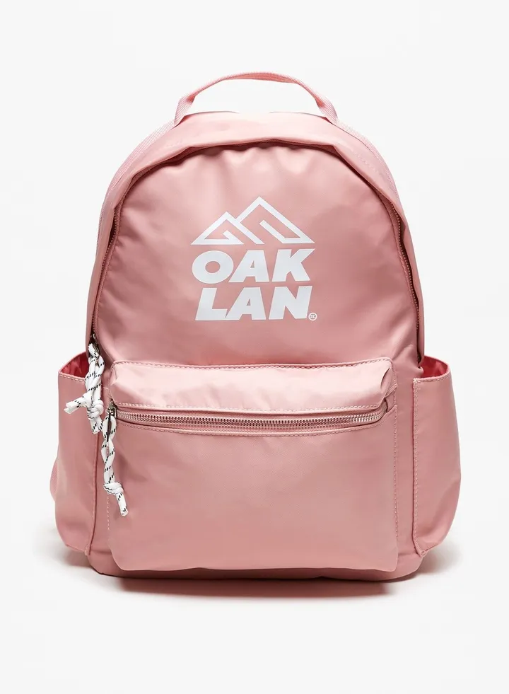 Girls Logo Print Backpack with Adjustable Shoulder Straps