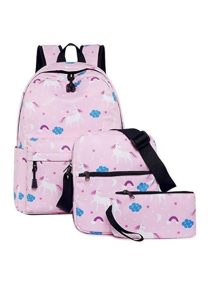 3-Piece Bag Set Pink/White/Blue