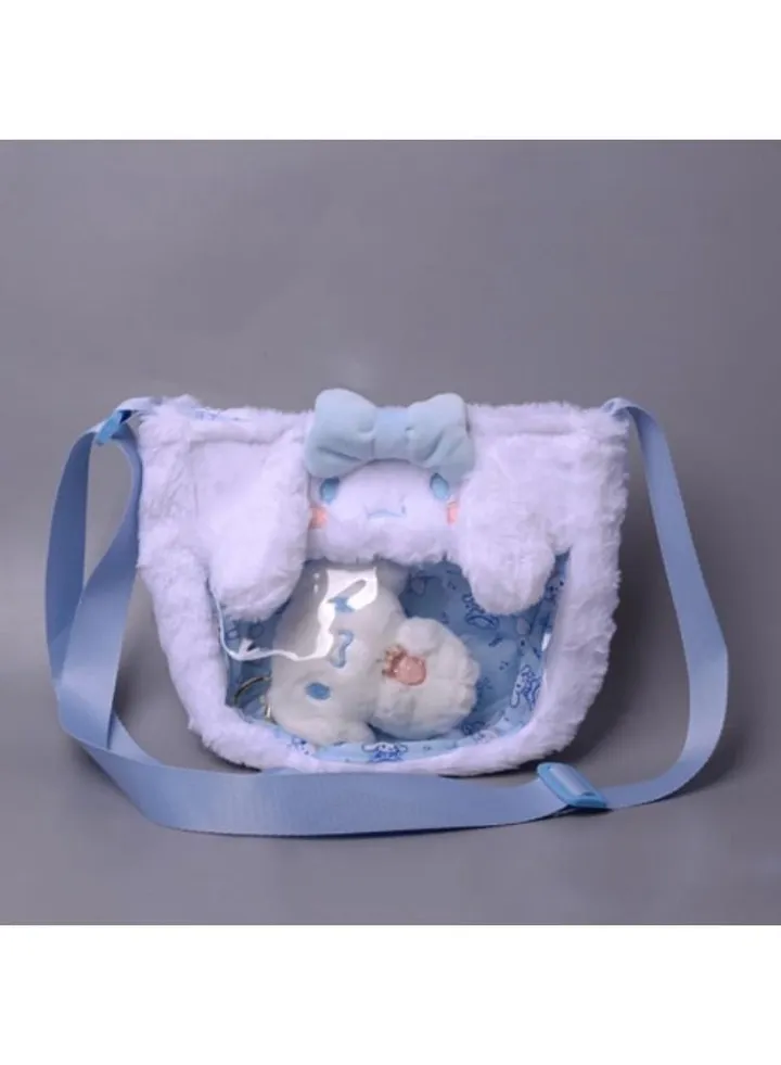 Sanrio Plush Bag Kuromi Backpack My Melody Transparent Cinnamoroll Messenger Bag