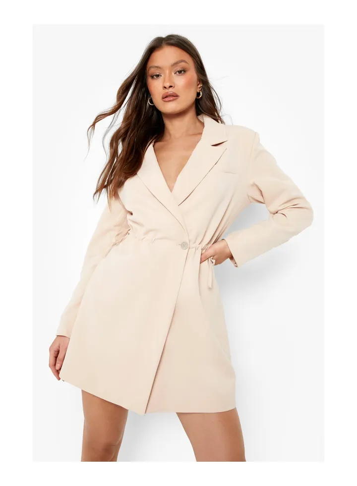 Ruched Detail Blazer Dress