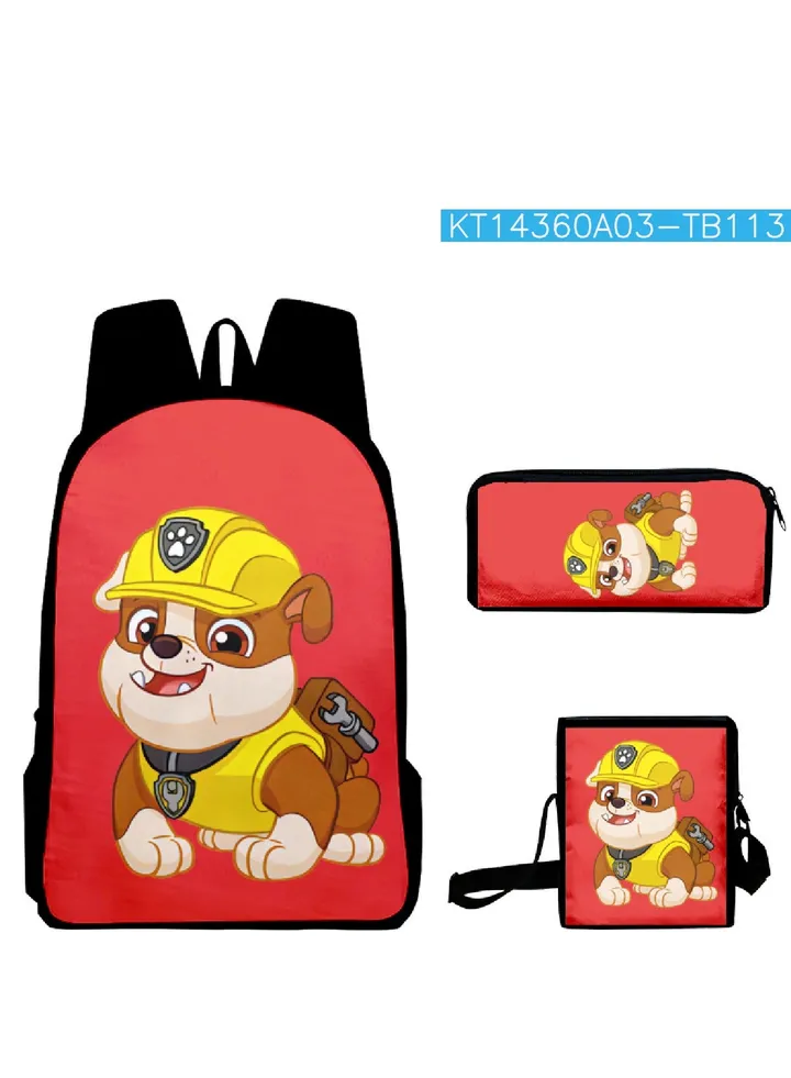 【 School Season 】Paw Patrol Kids Cartoon Backpack Student Bag Crossbody Bag Pencil Case Back-to-school Must-have Three-piece Set Suitable for 14-inch Laptop Casual Bag Travel Bag