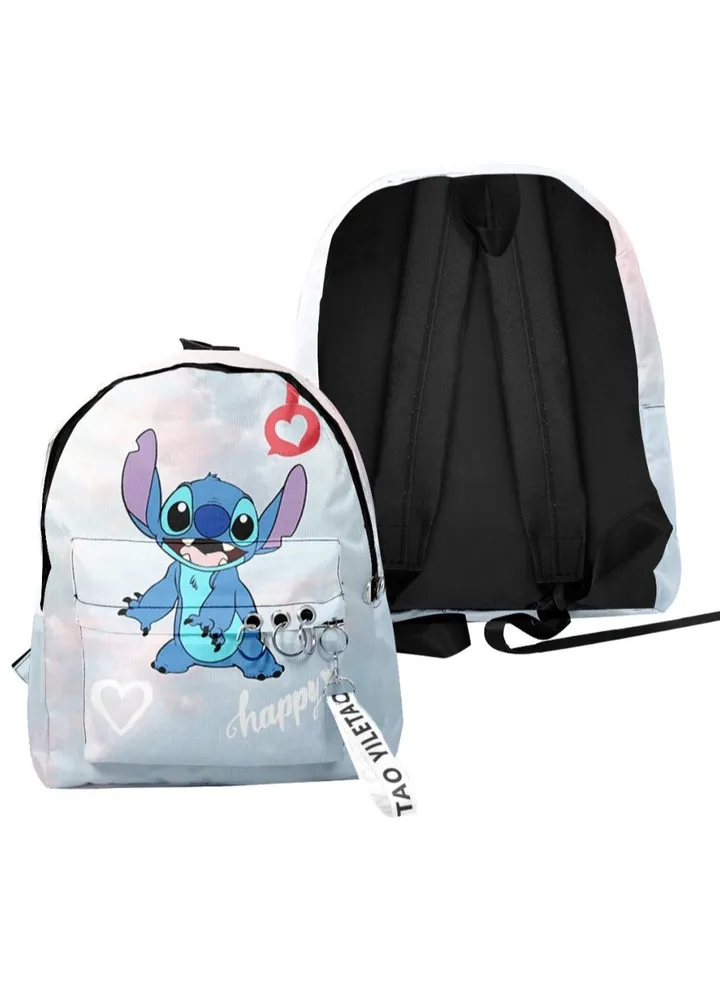 【 School Season 】Stitch Student Cartoon Fashion Backpack Lightweight Oxford Material Backpack Casual Bag Laptop Bag A Variety of Options