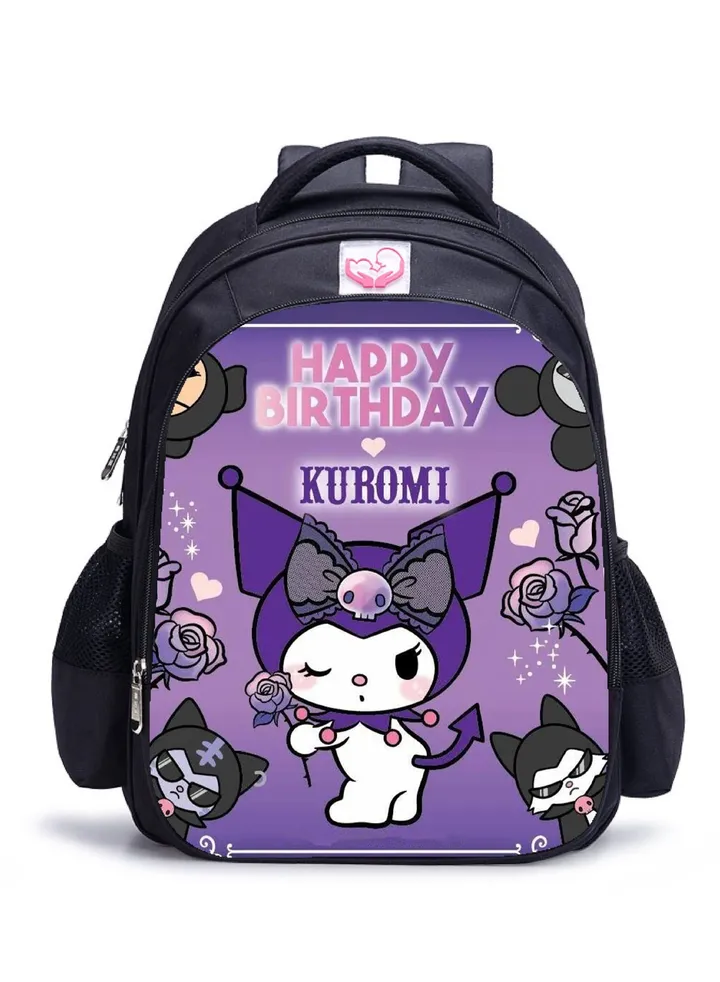 【 School Season 】 Kuromi Backpack Girl Lovely Pupils Large Capacity Schoolbag 14 Inch Laptop Bag Travel Bag Leisure Bag General