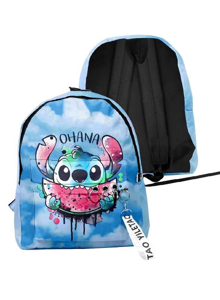 【School Season】Stitch Student Cartoon Fashion Backpack Lightweight Oxford Material Backpack Casual Bag Laptop Bag A Variety of Options