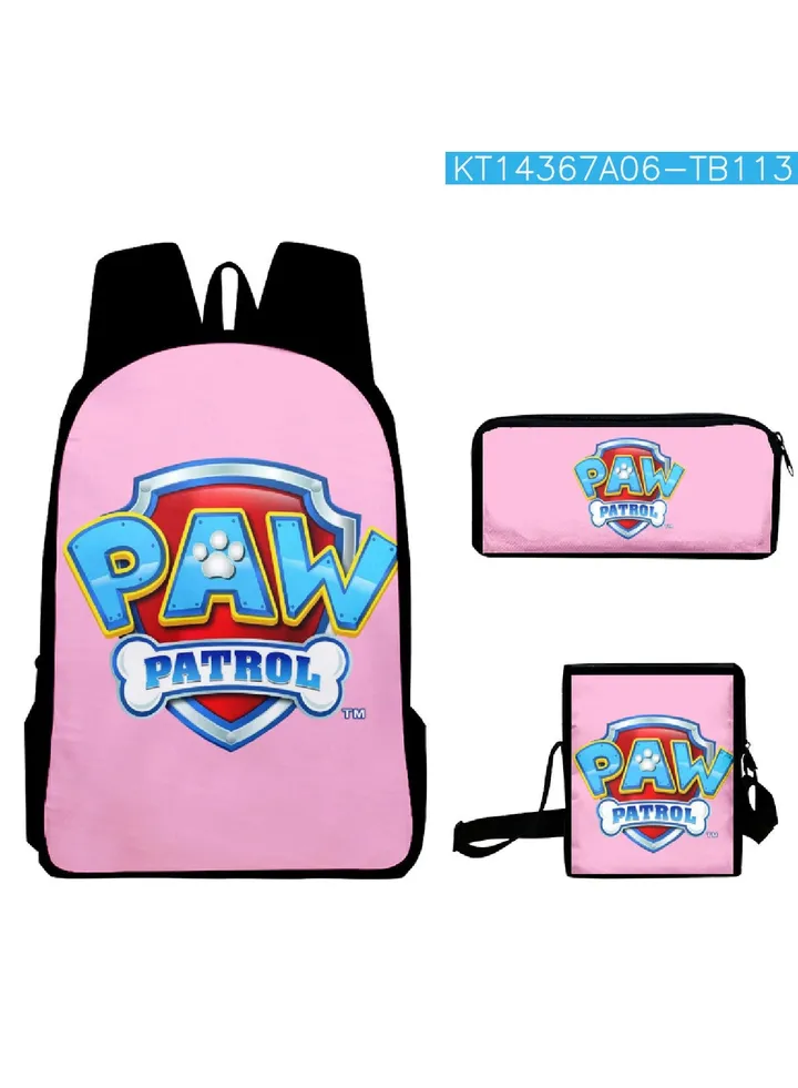 【 School Season 】Paw Patrol Kids Cartoon Backpack Student Bag Crossbody Bag Pencil Case Back-to-school Must-have Three-piece Set Suitable for 14-inch Laptop Casual Bag Travel Bag