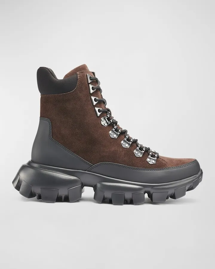Men's Lug Sole Suede Lace-Up Work Boots