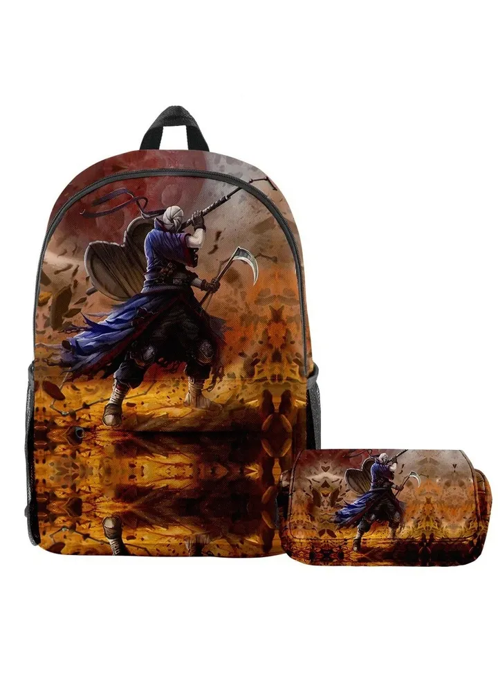 【 School Season 】Naruto Student Backpack Children's Anime Backpack Double-layer Pen Bag Two-piece Back-to-school Must-have 14-inch Laptop Bag Casual Bag Travel Bag