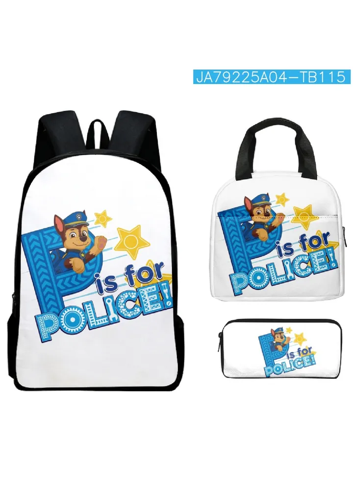 【 School Season 】Paw Patrol New Children's Backpack Student Cartoon School Bag Lunch Bag Pencil Box Three-piece Set for School