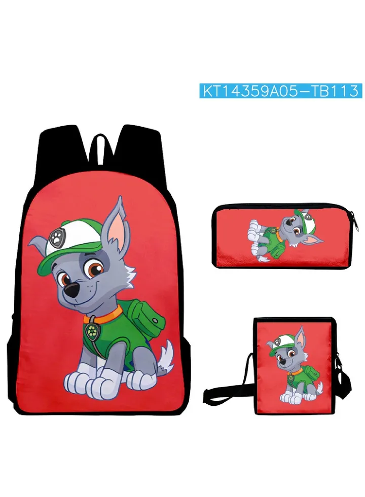 【 School Season 】Paw Patrol Kids Cartoon Backpack Student Bag Crossbody Bag Pencil Case Back-to-school Must-have Three-piece Set Suitable for 14-inch Laptop Casual Bag Travel Bag