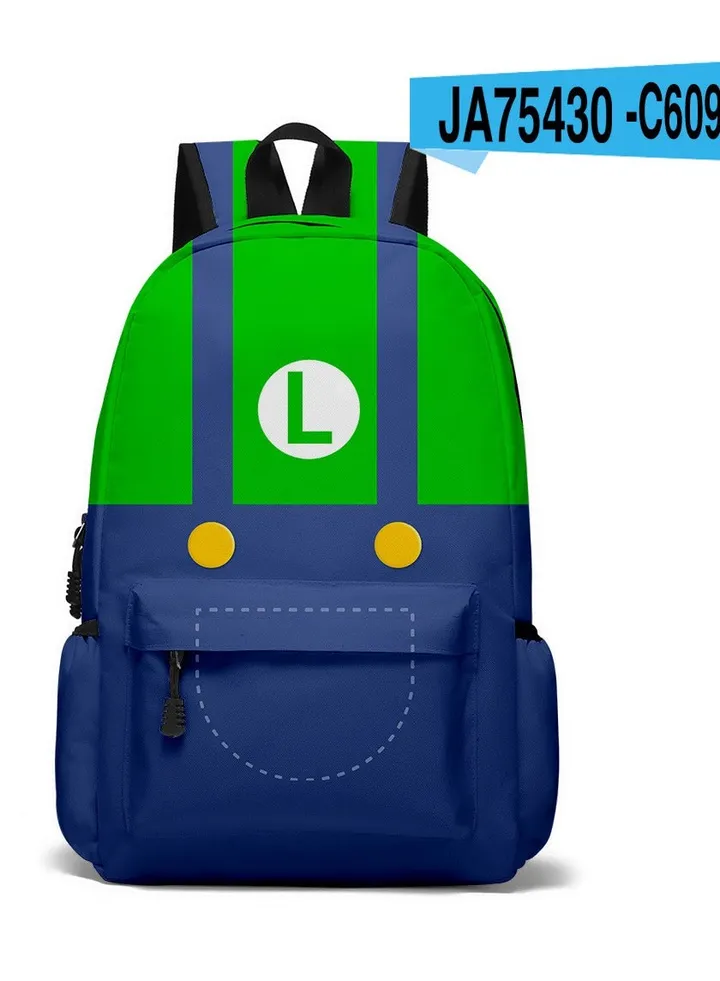 【 School Season 】 Mario Students Large Capacity Schoolbag Children Cartoon Backpack Back to School Essential College Bag Leisure Bag Travel Bag Multi-color