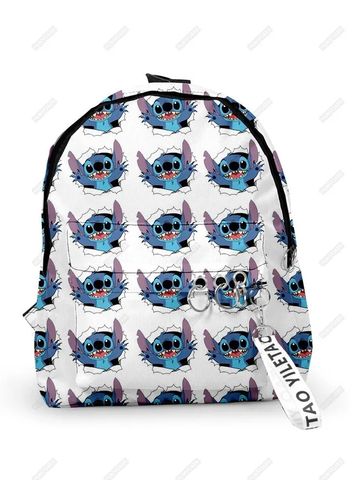 【School Season】Stitch Students New Cartoon School Bag Casual Backpack Essential Back-to-school College Bag Laptop Bag