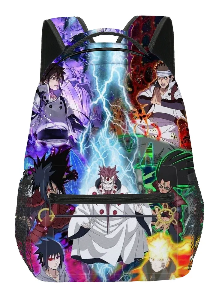 【 School Season 】Naruto Student Schoolbag Children's Anime Printed Backpack Teenagers Large Capacity Backpack 14 Inch Laptop Bag Leisure Bag Travel Bag