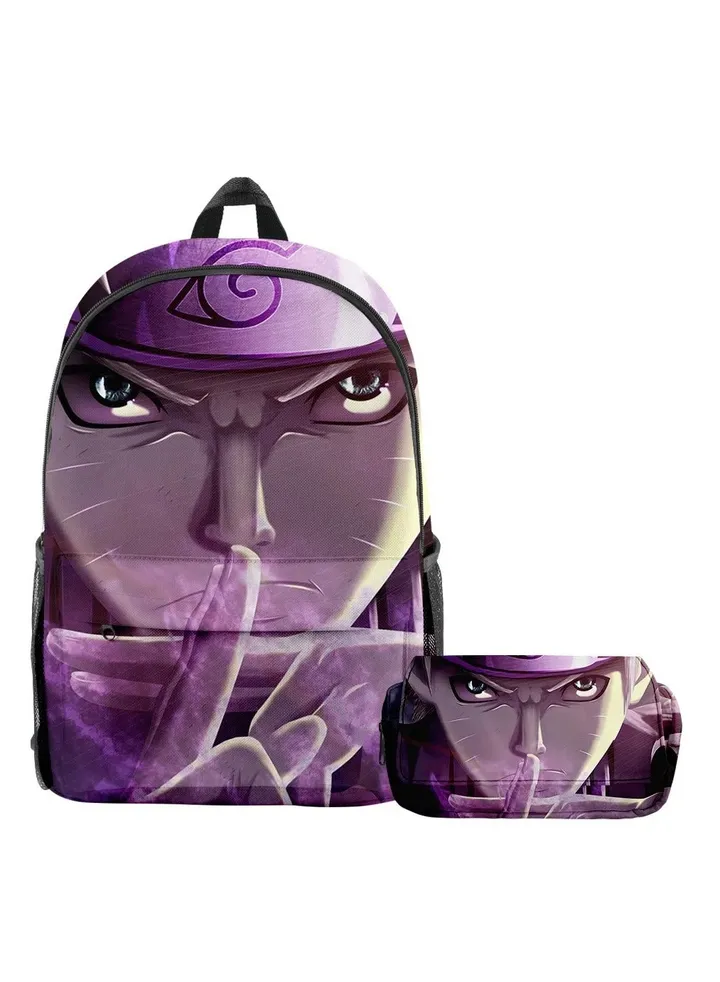 【 School Season 】Naruto Student Backpack Children's Anime Backpack Double-layer Pen Bag Two-piece Back-to-school Must-have 14-inch Laptop Bag Casual Bag Travel Bag