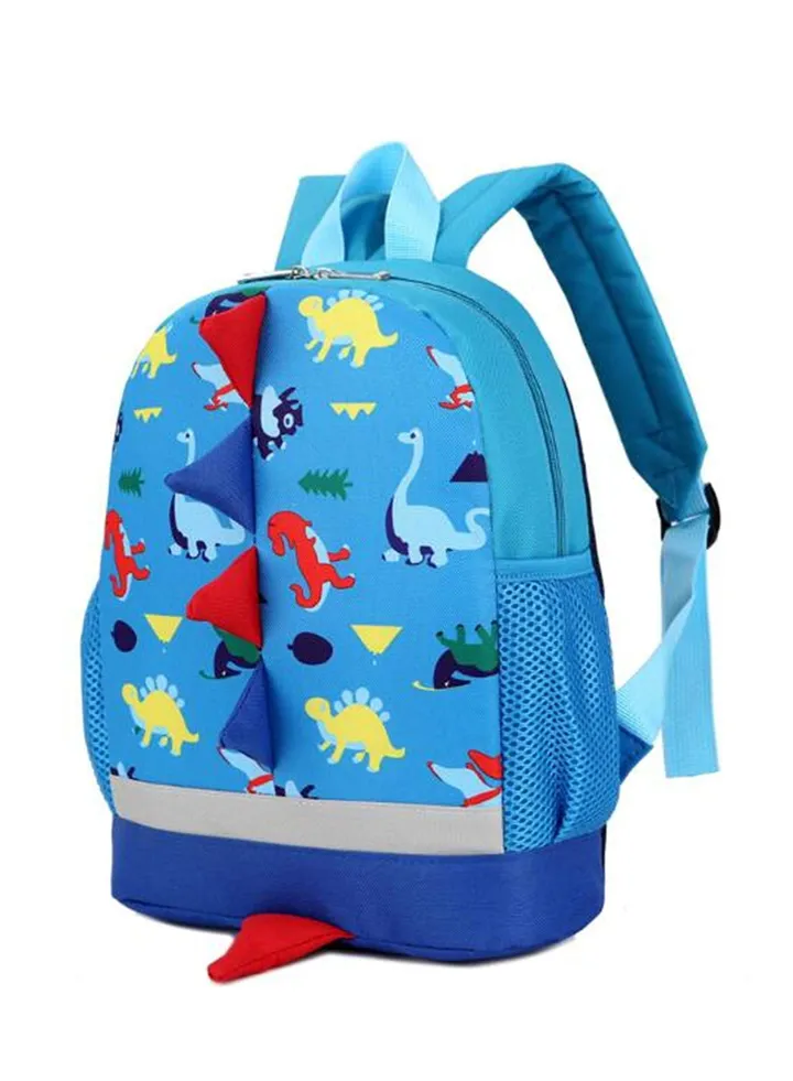 Little Kids Backpack Dinosaur kindergarten School Backpack (Sky Blue)