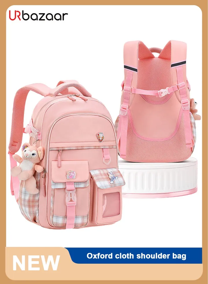Schoolbag, kids backpack leisure backpack school student laptop backpack, waterproof backpack,accessories plush pendant for Teens Girls Women Studentsr School bag