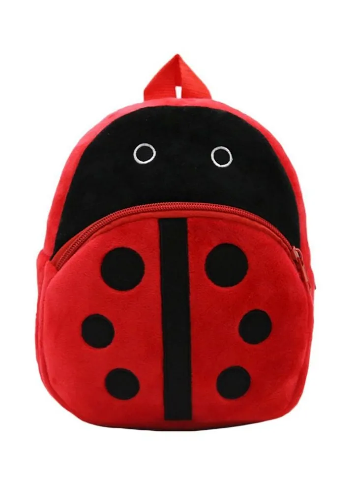 Cartoon Shaped Plush Backpack Red/Black